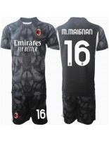 Otroške Nogometnih dresov AC Milan Mike Maignan #16 Vratar Domači 2024-25 Kratki rokavi (+ hlače)